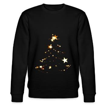 Weihnachten glow - Stanley/Stella Unisex Bio-Sweatshirt CHANGER  - Schwarz - Vorne - Nik (191cm) & Marisol (170cm)