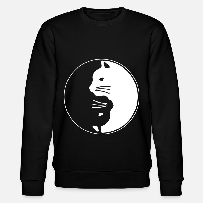 Chats Yin et Yang - Sweat bio CHANGER Stanley/Stella Unisexe - noir