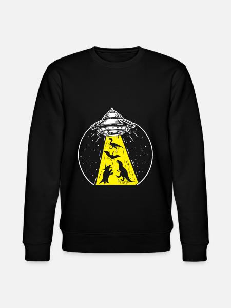 UFO dinosaur - Stanley/Stella CHANGER Unisex Organic Sweatshirt - black