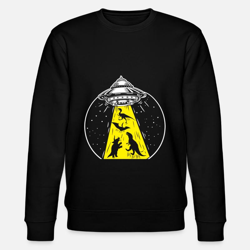 UFO dinosaur - Stanley/Stella CHANGER Unisex Organic Sweatshirt - black