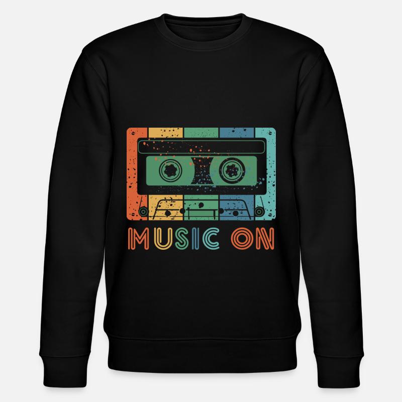 Mixtape Cassettes Musique 90s 80s - Sweat bio CHANGER Stanley/Stella Unisexe - noir