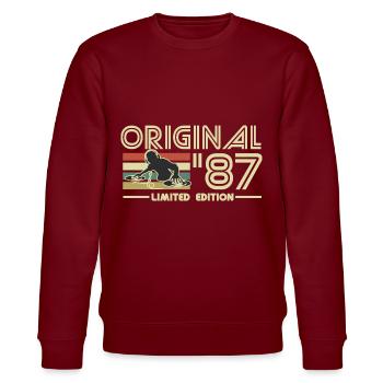 1987 - Stanley/Stella Unisex Bio-Sweatshirt CHANGER  - Burgunderrot - Vorne - Nik (191cm) & Marisol (170cm)