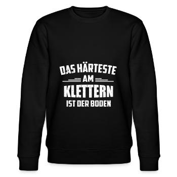 Klettern Lustige Bouldern - Stanley/Stella Unisex Bio-Sweatshirt CHANGER  - Schwarz - Vorne - Nik (191cm) & Marisol (170cm)