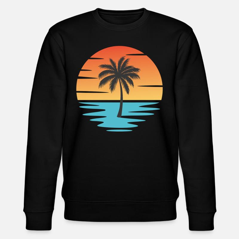 Plage Coucher de soleil - Sweat bio CHANGER Stanley/Stella Unisexe - noir