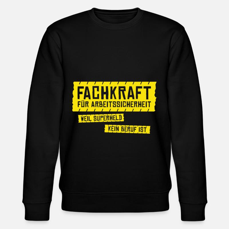 Superheld Fachkraft Arbeitssicherheit Superheld - Stanley/Stella Unisex Bio-Sweatshirt CHANGER  - Schwarz