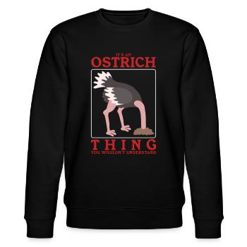 Strauß Vogel | Straußenliebhaber Strauße Geschenk - Stanley/Stella Unisex Bio-Sweatshirt CHANGER  - Schwarz - Vorne - Nik (191cm) & Marisol (170cm)
