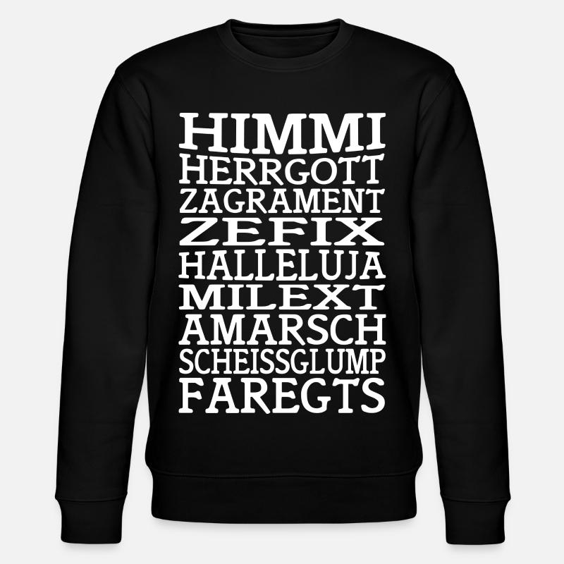 HIMMI HERRGOTT - Stanley/Stella Unisex Bio-Sweatshirt CHANGER  - Schwarz