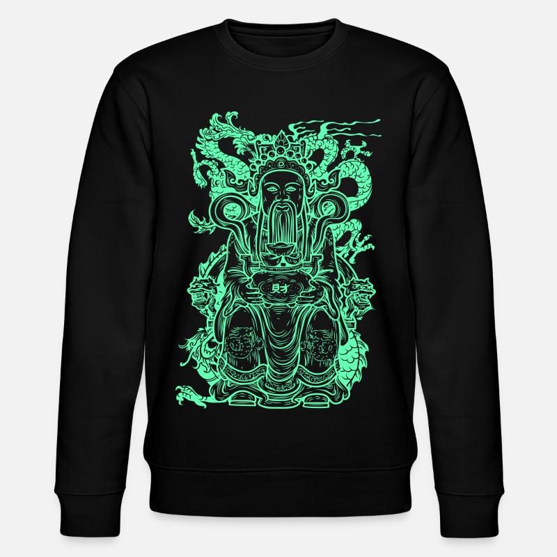 Figure de Bouddha - Sweat bio CHANGER Stanley/Stella Unisexe - noir