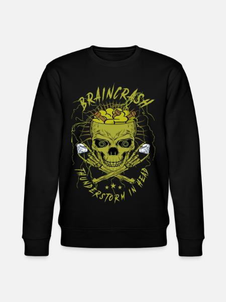 Brain Chaos Skull - Stanley/Stella CHANGER Unisex Organic Sweatshirt - black