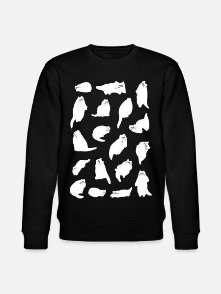 WHITE CAT ENERGY - Stanley/Stella CHANGER Unisex Organic Sweatshirt - black