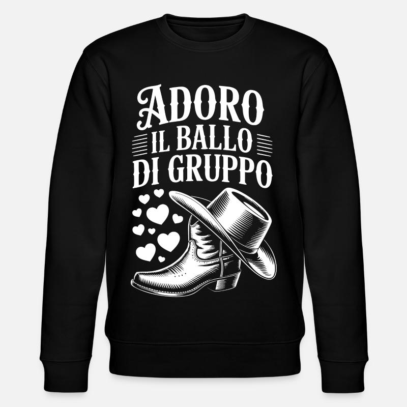 I love group dancing - Stanley/Stella CHANGER Unisex Organic Sweatshirt - black