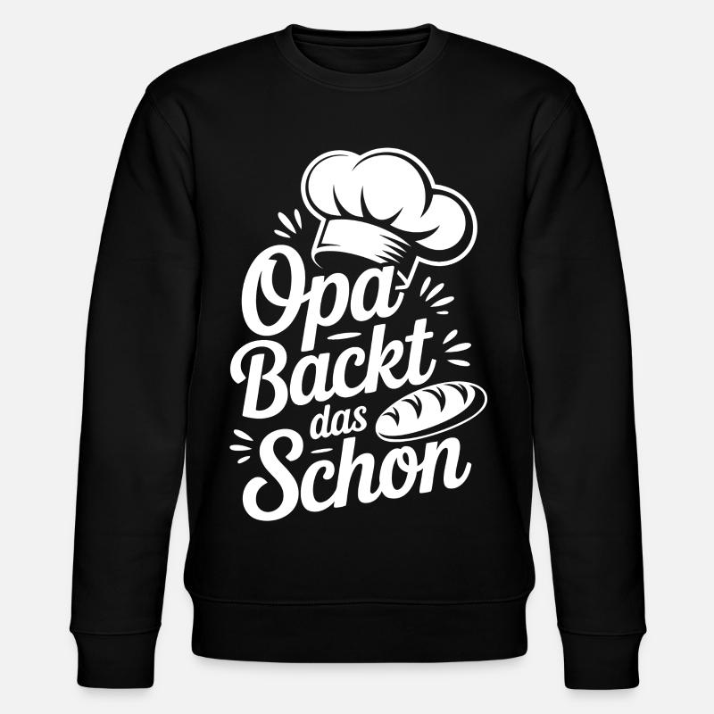 Opa Backt Das Schon - Stanley/Stella Unisex Bio-Sweatshirt CHANGER  - Schwarz