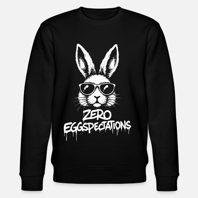 Zero Eggspectations - Stanley/Stella CHANGER Unisex Organic Sweatshirt - black