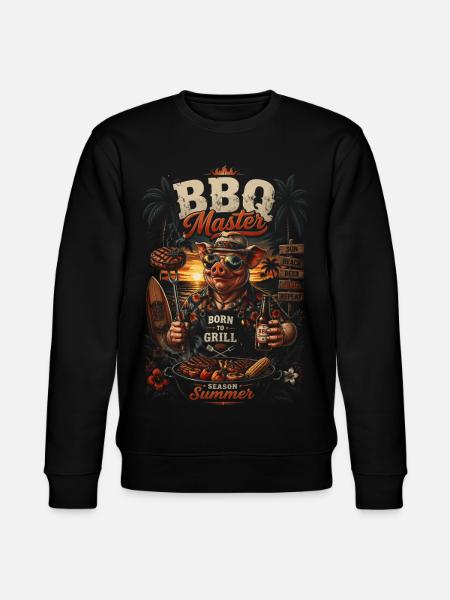 BBQ Master Tropic Pig - Humorous - Stanley/Stella CHANGER Unisex Organic Sweatshirt - black