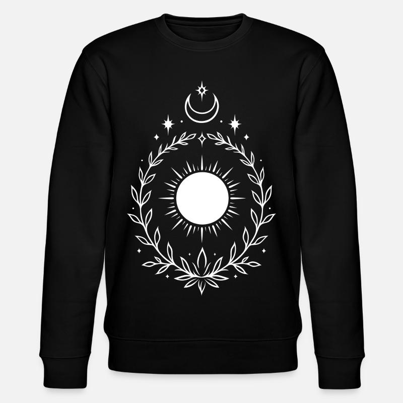 Soleil du solstice d’été – Symbole de la Lune et des Étoile - Sweat bio CHANGER Stanley/Stella Unisexe - noir