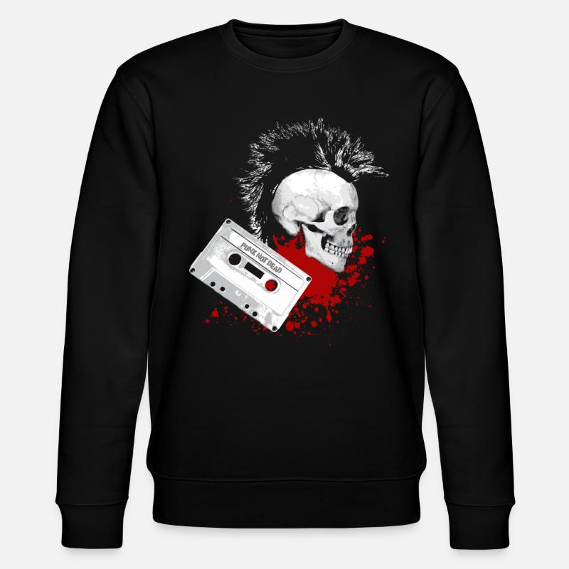 Punx not dead - Stanley/Stella Unisex Bio-Sweatshirt CHANGER  - Schwarz