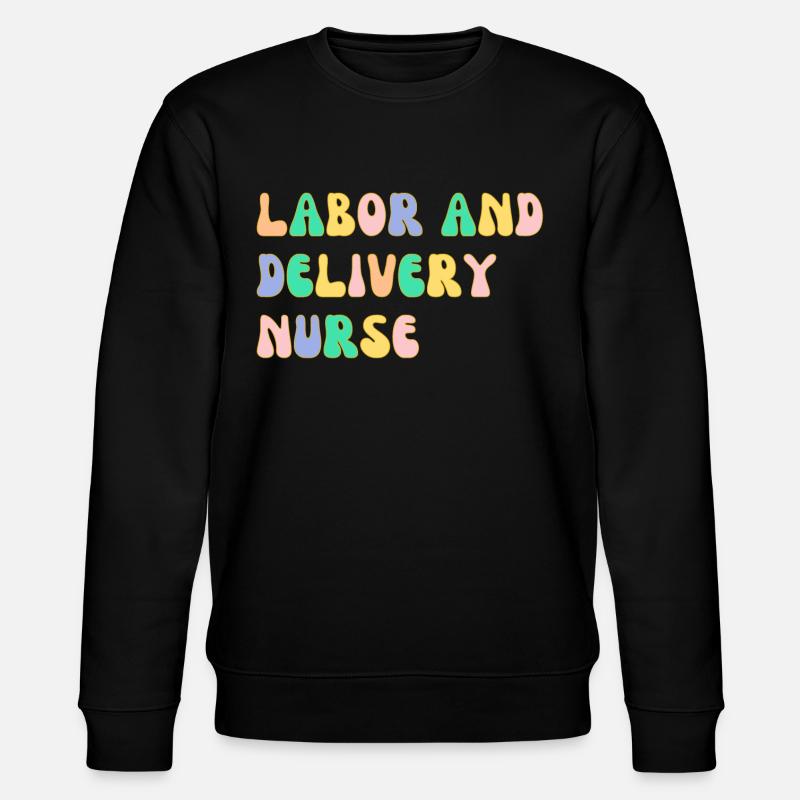 Arbeits- und Entbindungsschwester - Stanley/Stella Unisex Bio-Sweatshirt CHANGER  - Schwarz