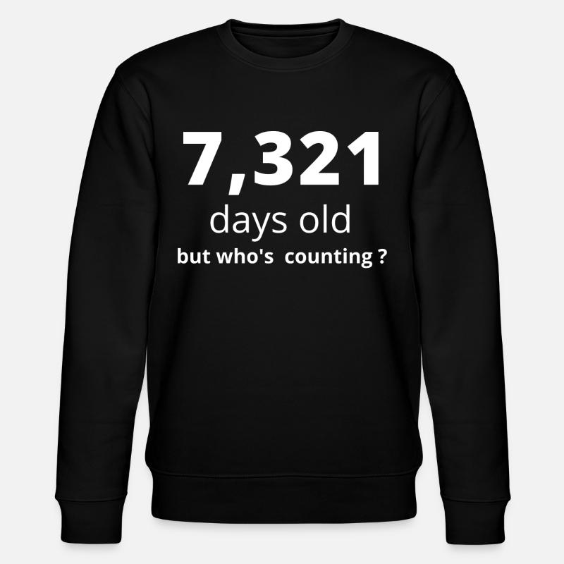 20th birthday - Stanley/Stella CHANGER Unisex Organic Sweatshirt - black