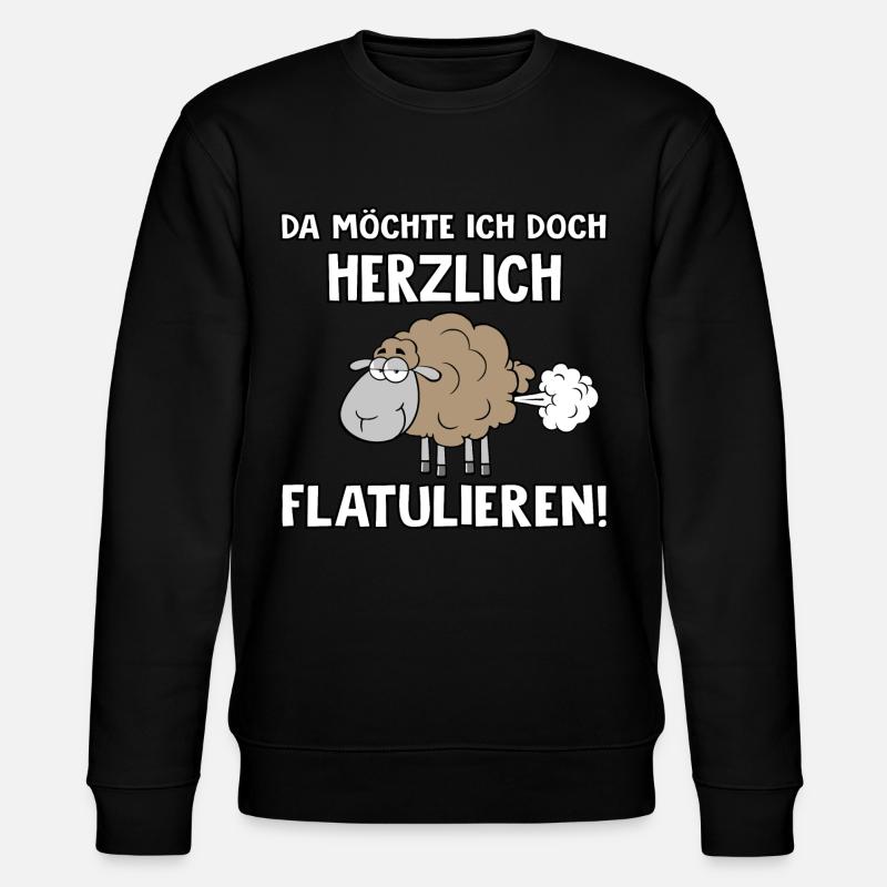 Herzlich flatulieren - Stanley/Stella Unisex Bio-Sweatshirt CHANGER  - Schwarz