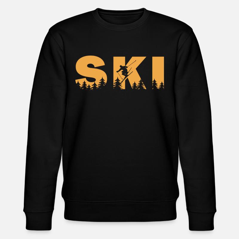 Ski. Ski Sports d’hiver - Sweat bio CHANGER Stanley/Stella Unisexe - noir