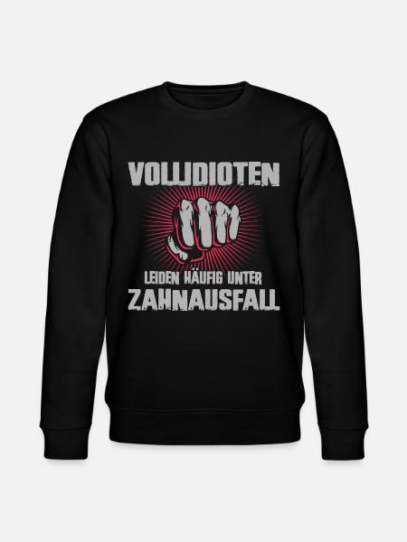Vollidioten - Stanley/Stella Unisex Bio-Sweatshirt CHANGER  - Schwarz