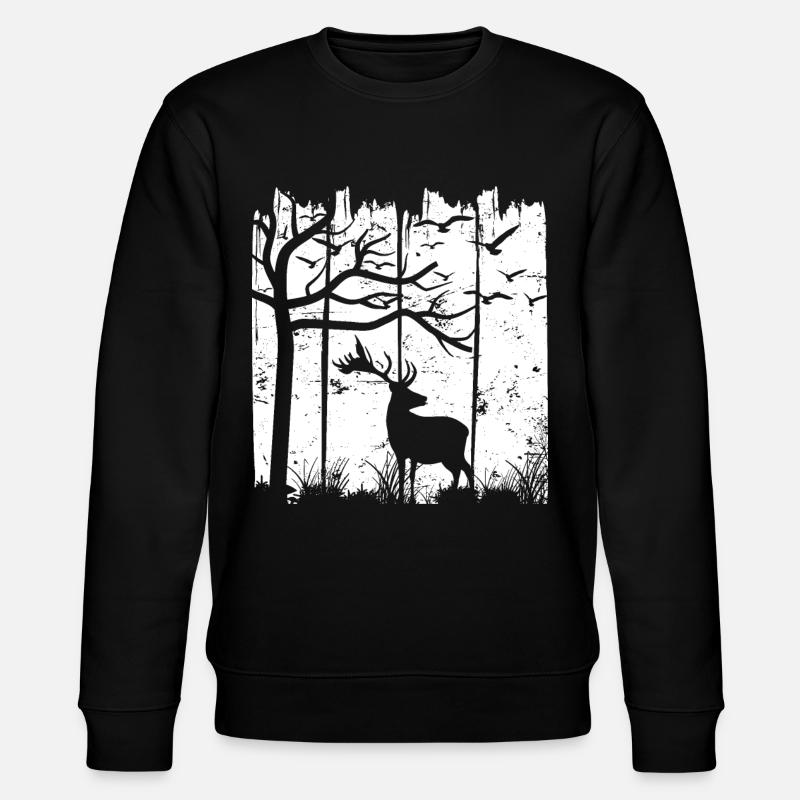 Leben im Wald - Stanley/Stella Unisex Bio-Sweatshirt CHANGER  - Schwarz