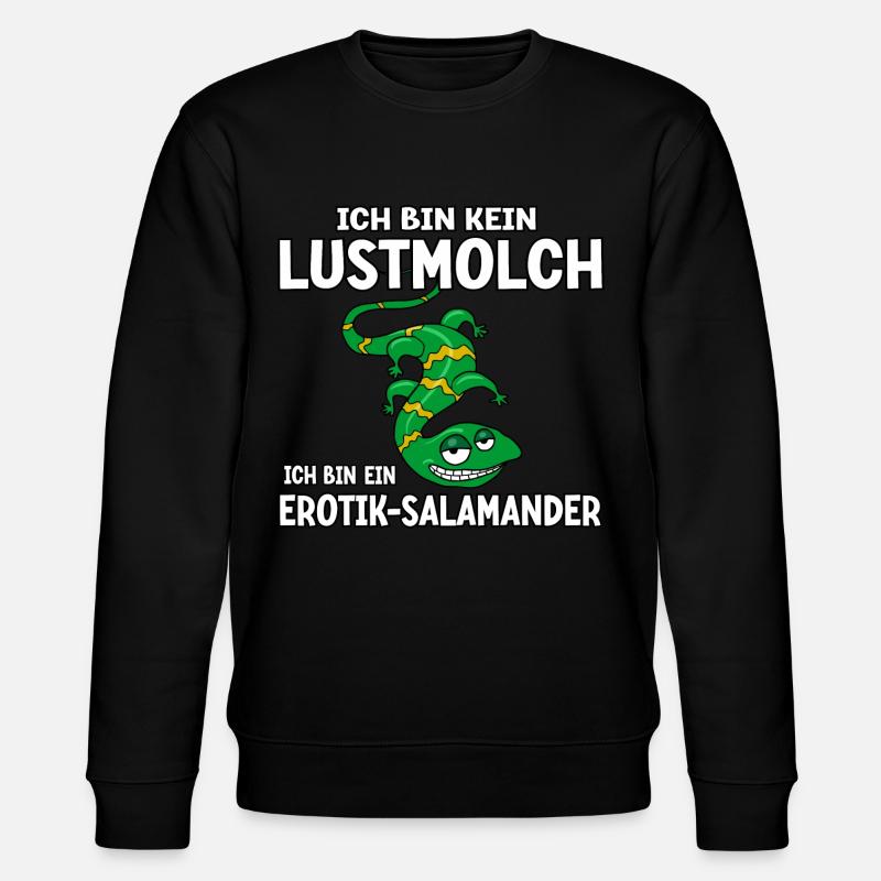 Ich bin kein Lustmolch - Stanley/Stella Unisex Bio-Sweatshirt CHANGER  - Schwarz