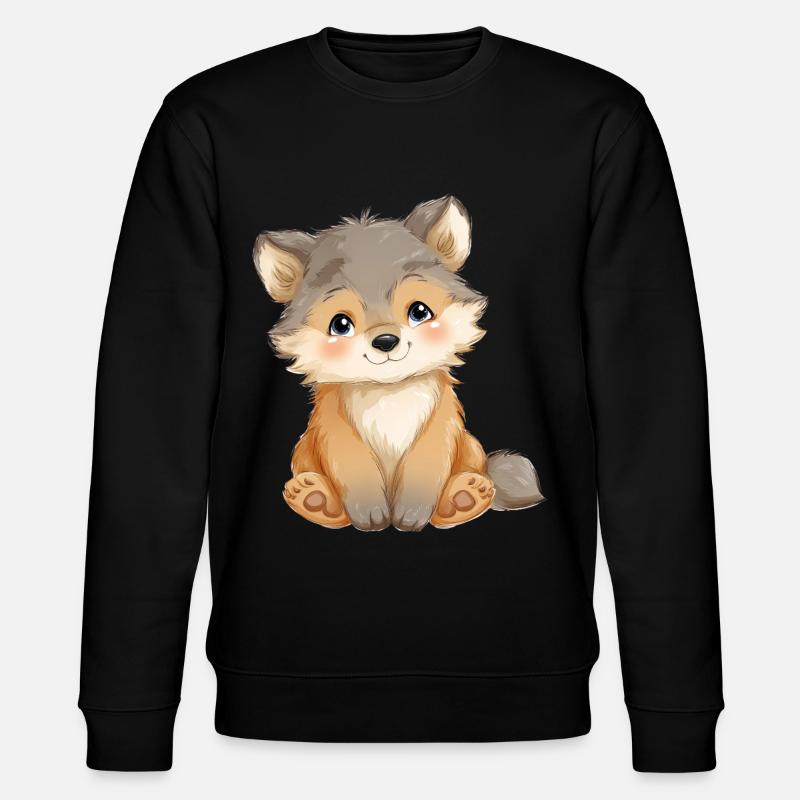 Mignon bébé loup - Sweat bio CHANGER Stanley/Stella Unisexe - noir