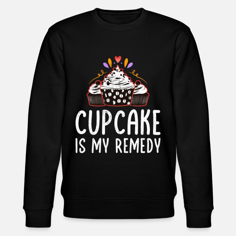 Cupcake Is My Remedy - Stanley/Stella CHANGER Unisex Organic Sweatshirt - black