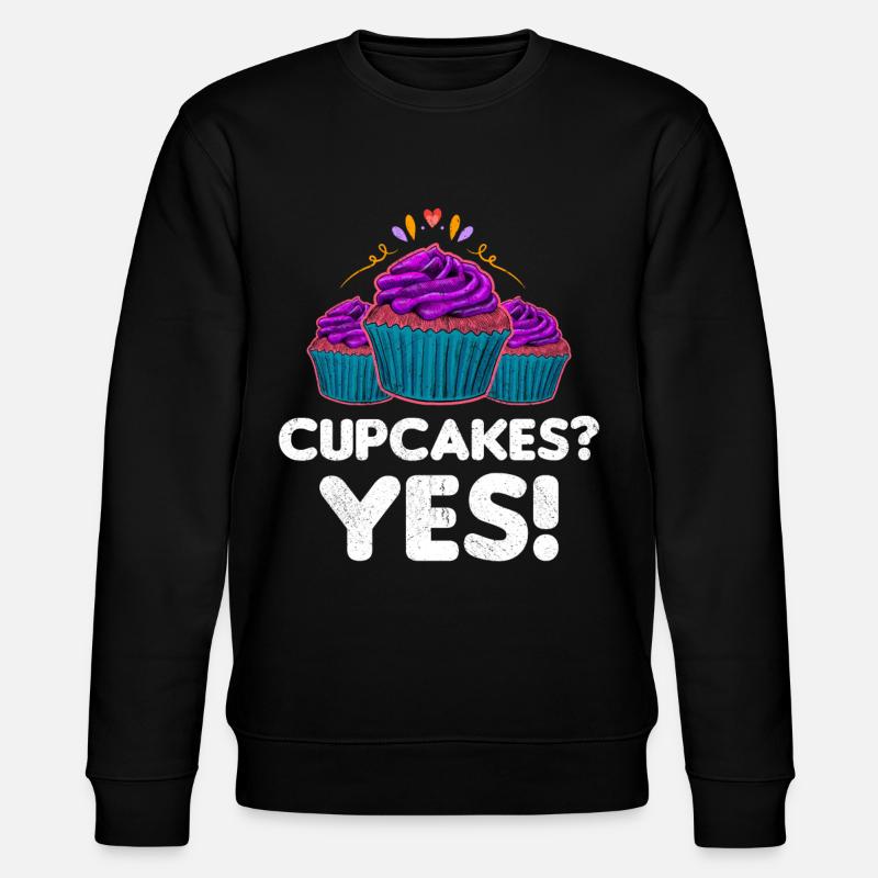Cupcakes Yes - Stanley/Stella Unisex Bio-Sweatshirt CHANGER  - Schwarz