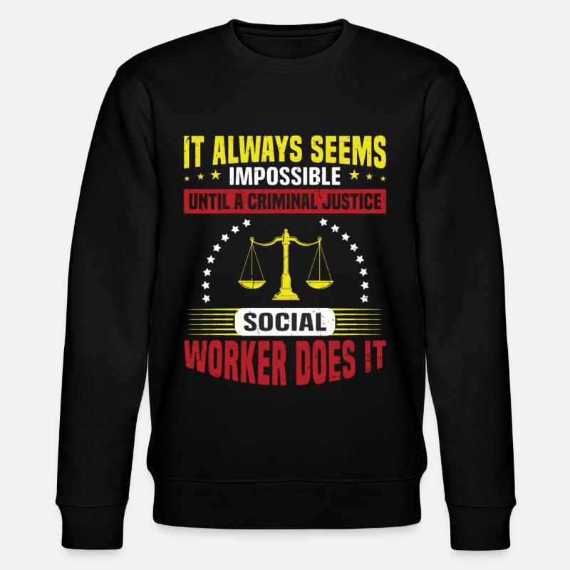 It Always Seems Impossible - Stanley/Stella CHANGER Unisex Organic Sweatshirt - black