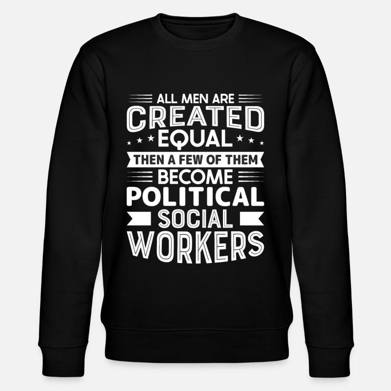 All Men Are Created Equal - Stanley/Stella CHANGER Unisex Organic Sweatshirt - black