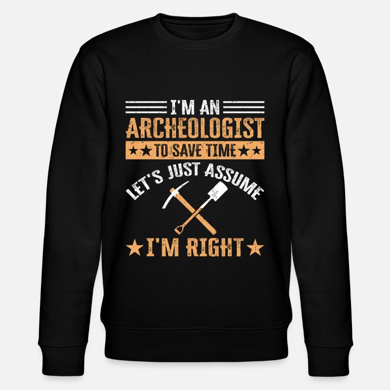 Archéologie Profession Profession Archéologue - Sweat bio CHANGER Stanley/Stella Unisexe - noir