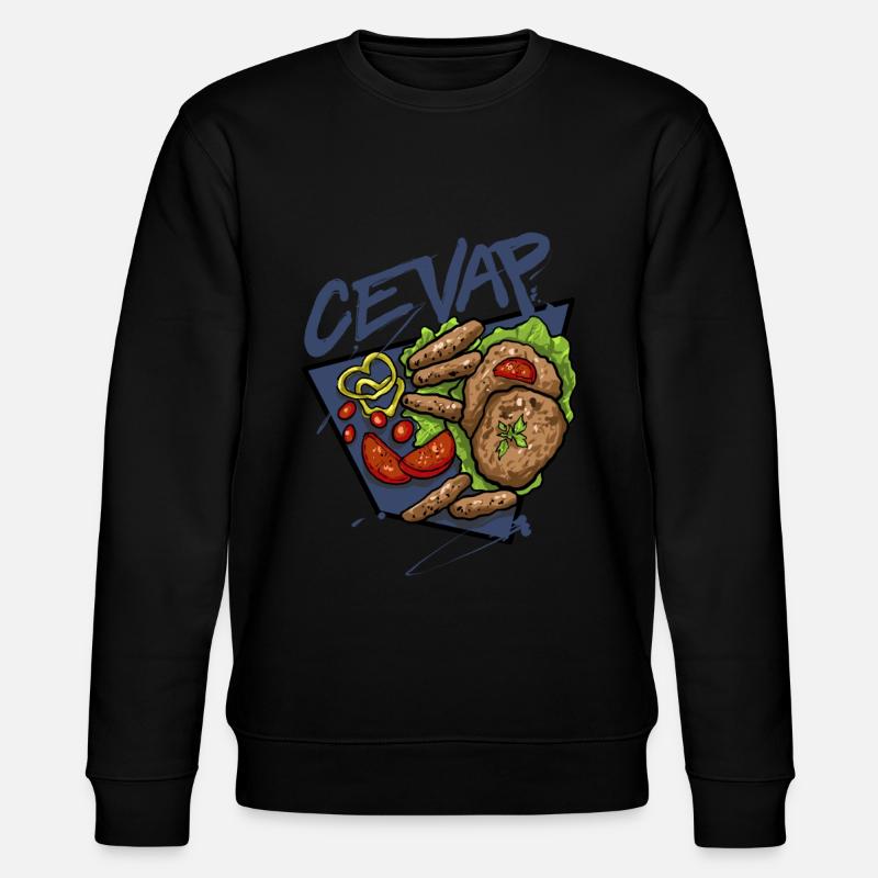 Cevap Serbian Grill Sausages Cevapi - Stanley/Stella Unisex Bio-Sweatshirt CHANGER  - Schwarz