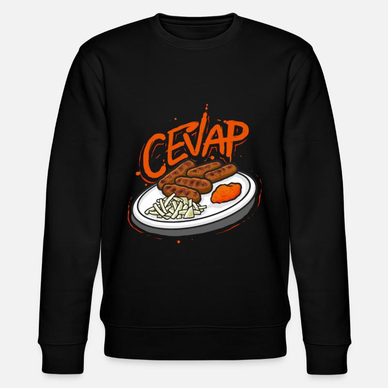 Cevap Serbian Grill Sausages Cevapi - Stanley/Stella Unisex Bio-Sweatshirt CHANGER  - Schwarz