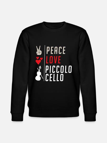 Piccolo Cello Musical Instrument Players - Stanley/Stella CHANGER Unisex Organic Sweatshirt - black