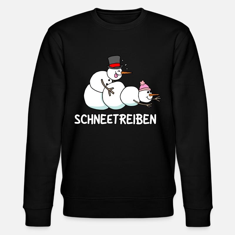 Schneetreiben - Stanley/Stella Unisex Bio-Sweatshirt CHANGER - Schwarz