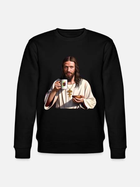 Jesus mochte Kaffee - Stanley/Stella Unisex Bio-Sweatshirt CHANGER - Schwarz