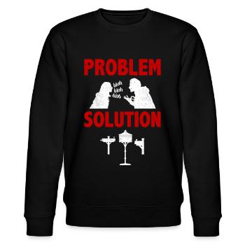 Letter Boxing Wide-Screen Film Problem Solution - Stanley/Stella Unisex Bio-Sweatshirt CHANGER  - Schwarz - Vorne - Nik (191cm) & Marisol (170cm)