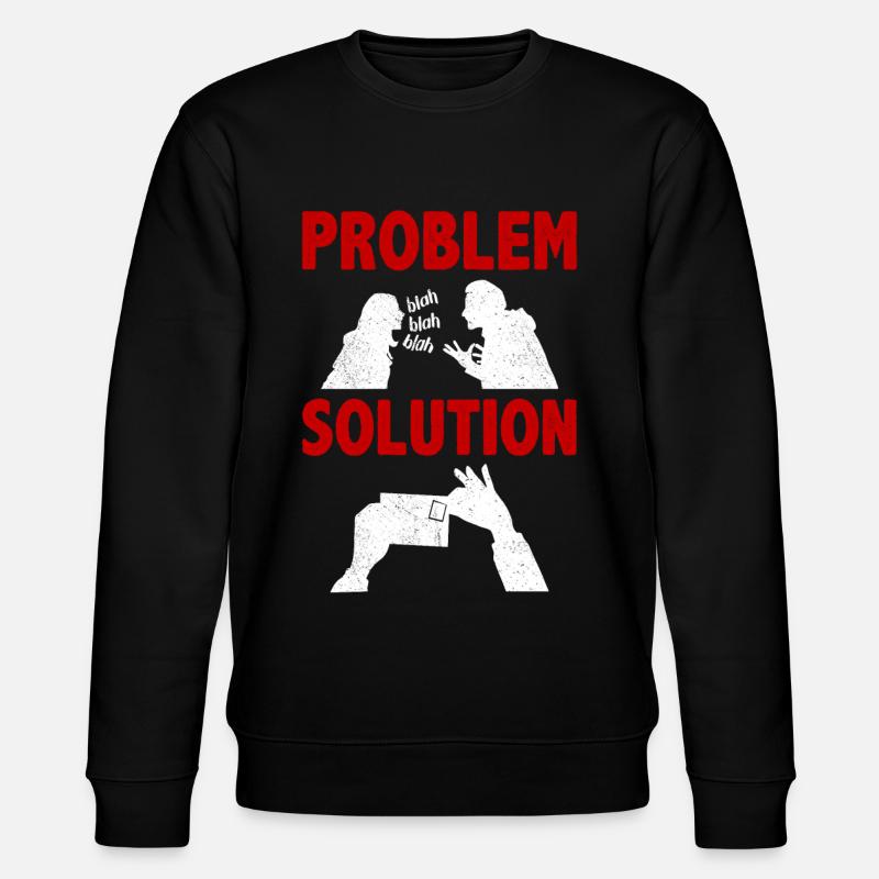 Postcrossing Postman PostcardsProblem Solution - Stanley/Stella CHANGER Unisex Organic Sweatshirt - black