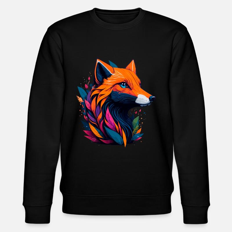 Abstrakter Fuchs - Stanley/Stella Unisex Bio-Sweatshirt CHANGER  - Schwarz