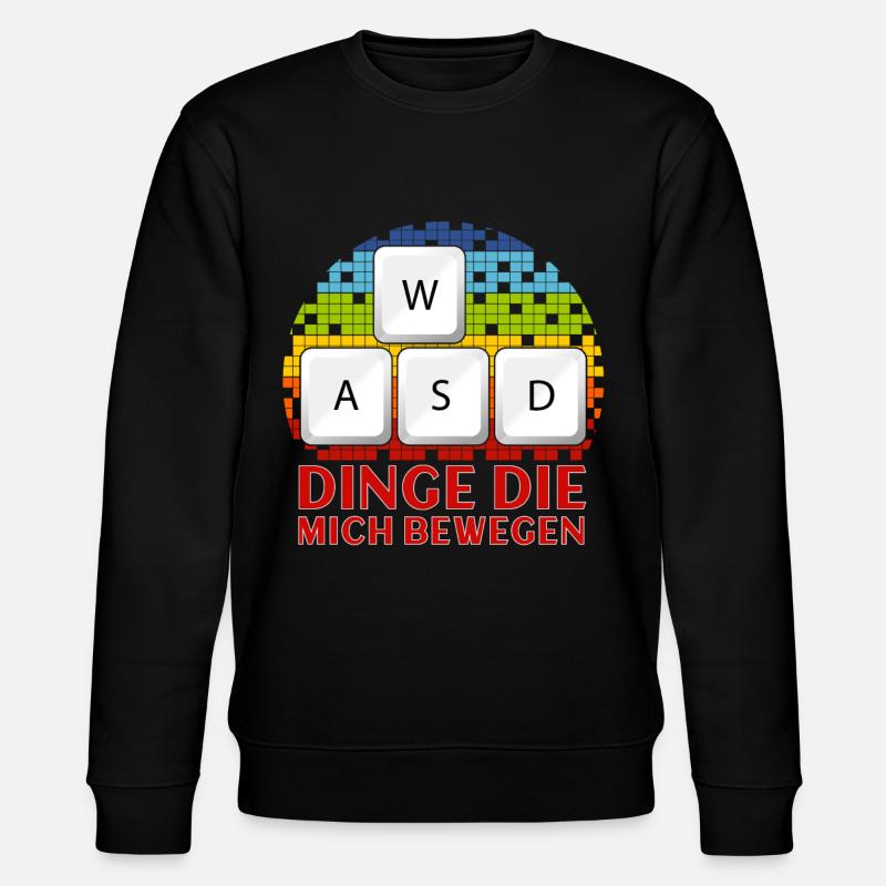 WASD Dinge Die Mich Bewegen - Stanley/Stella Unisex Bio-Sweatshirt CHANGER  - Schwarz