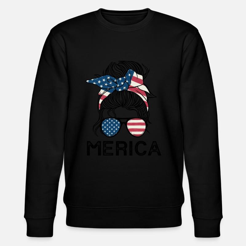 Merica - Stanley/Stella Unisex Bio-Sweatshirt CHANGER  - Schwarz