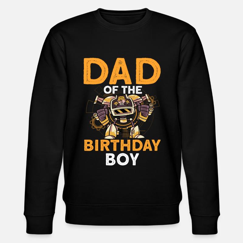 Papa du garçon d’anniversaire - Sweat bio CHANGER Stanley/Stella Unisexe - noir