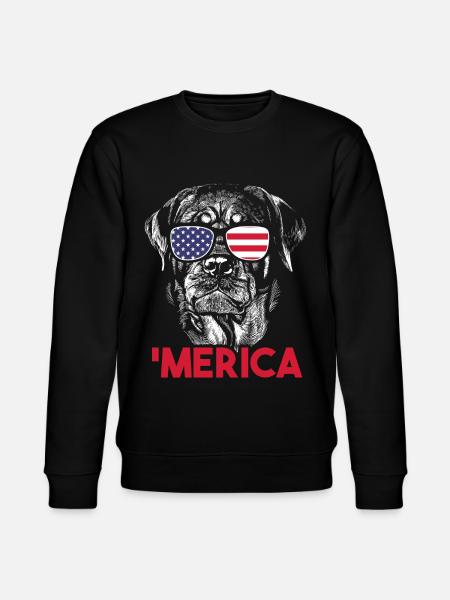 Rottweiler Merica - Stanley/Stella CHANGER Unisex Organic Sweatshirt - black