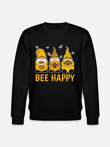 Bee Happy - Stanley/Stella Unisex Bio-Sweatshirt CHANGER  - Schwarz