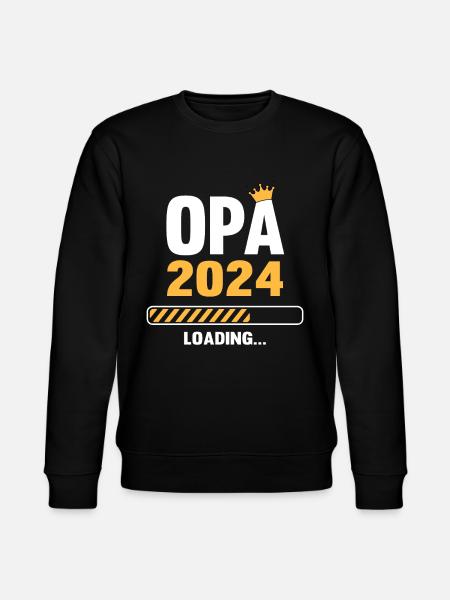 Opa 2024 Loading Schwangerschaftsankündigung - Stanley/Stella Unisex Bio-Sweatshirt CHANGER  - Schwarz