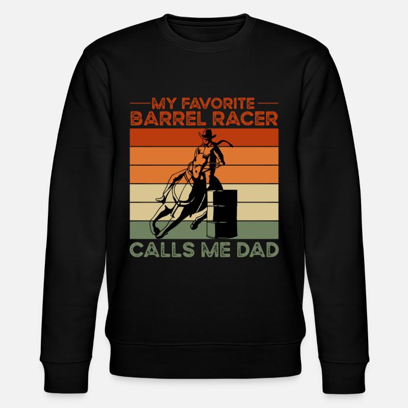 Barrel Racer Dad - Stanley/Stella Unisex Bio-Sweatshirt CHANGER  - Schwarz