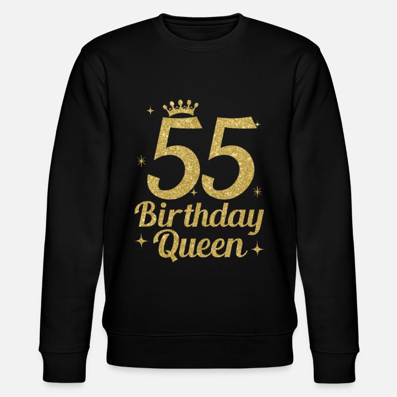 Birthday Queen 55 - Stanley/Stella Unisex Bio-Sweatshirt CHANGER  - Schwarz