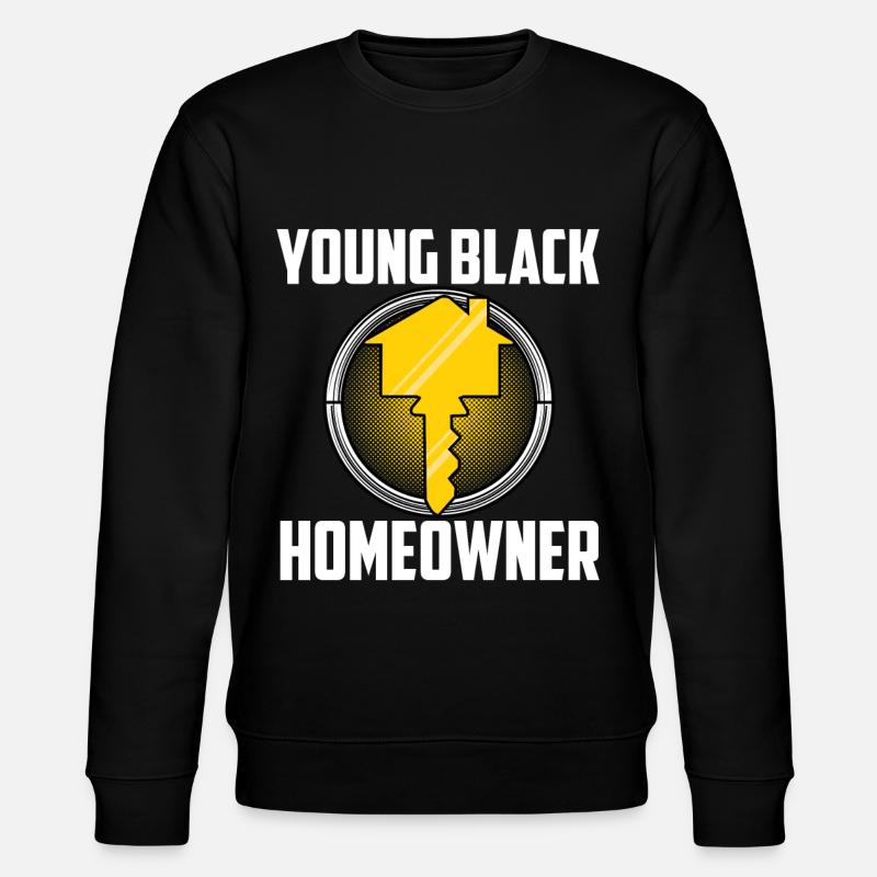 Young Black Homeowner - Stanley/Stella Unisex Bio-Sweatshirt CHANGER  - Schwarz
